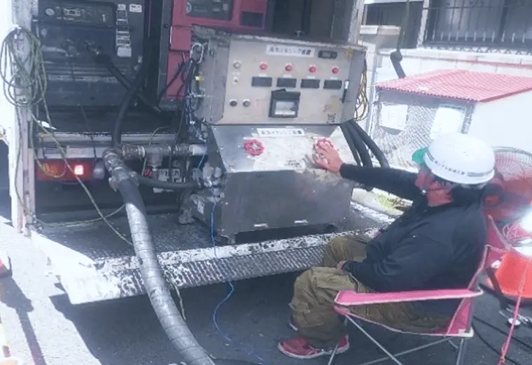 加熱硬化の様子